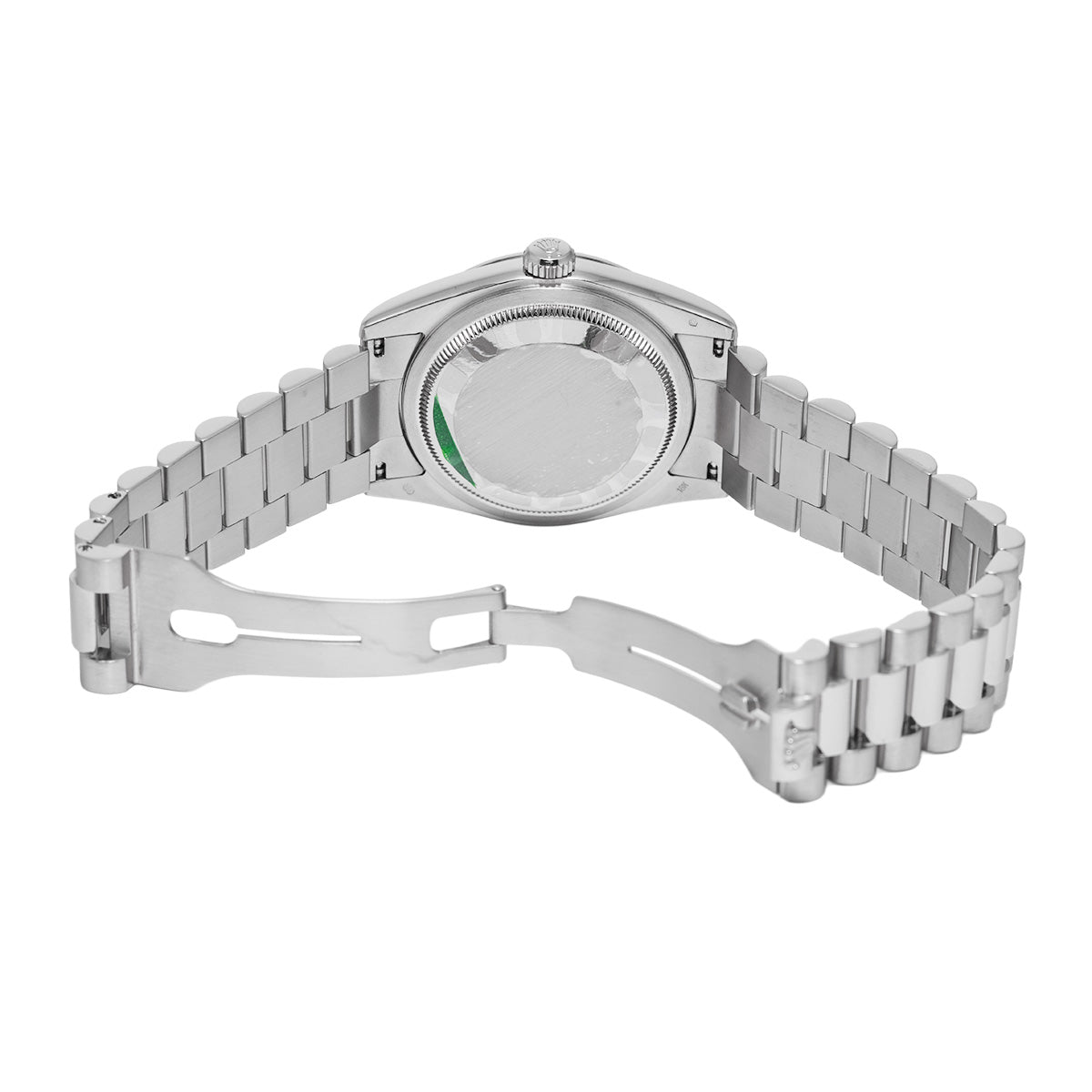 Day Date 118239A P (manufactured circa 2001) Silver/Diamond ROLEX Men's [Pre-Owned].