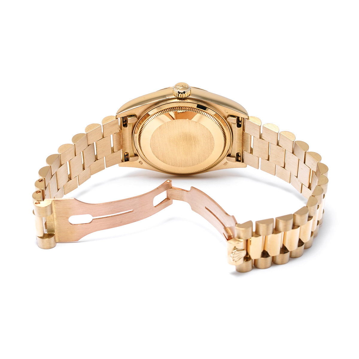 Day Date 18038LS 95th (manufactured circa 1986) Champagne/Diamond/Sapphire ROLEX Men's [Pre-Owned].