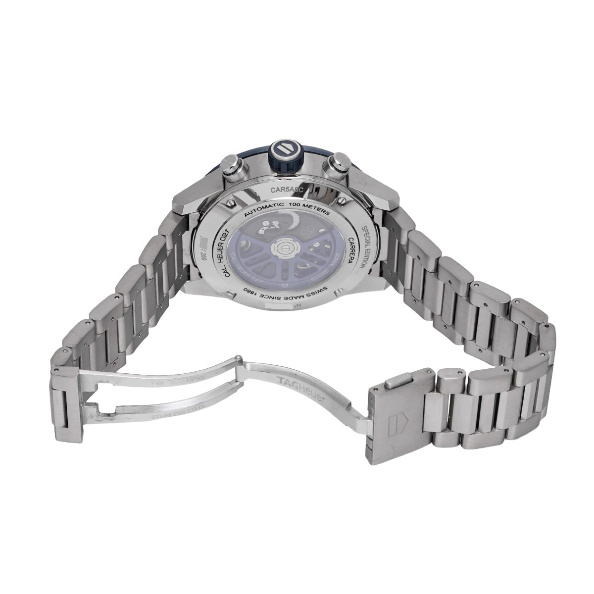 CARRERA Calibre Heuer 02T Chronograph Tourbillon CAR5A8C.BF0707 Blue TAG HEUER Men's [Pre-Owned].