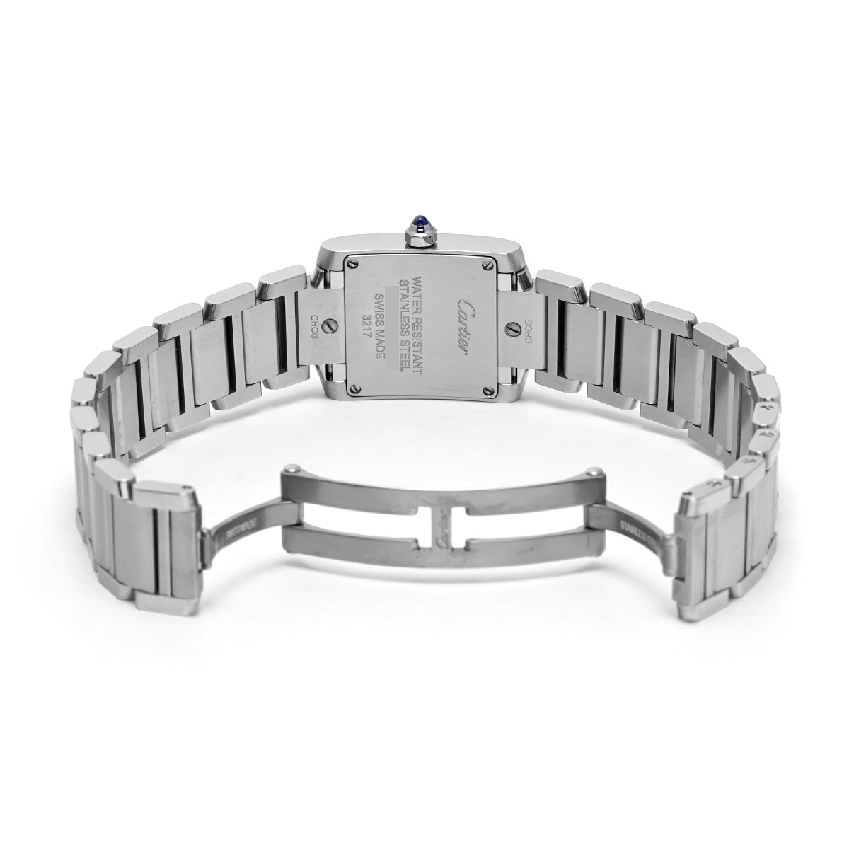 Tank Francaise SM WE110006 Silver / Diamonds CARTIER Ladies [Pre-owned]