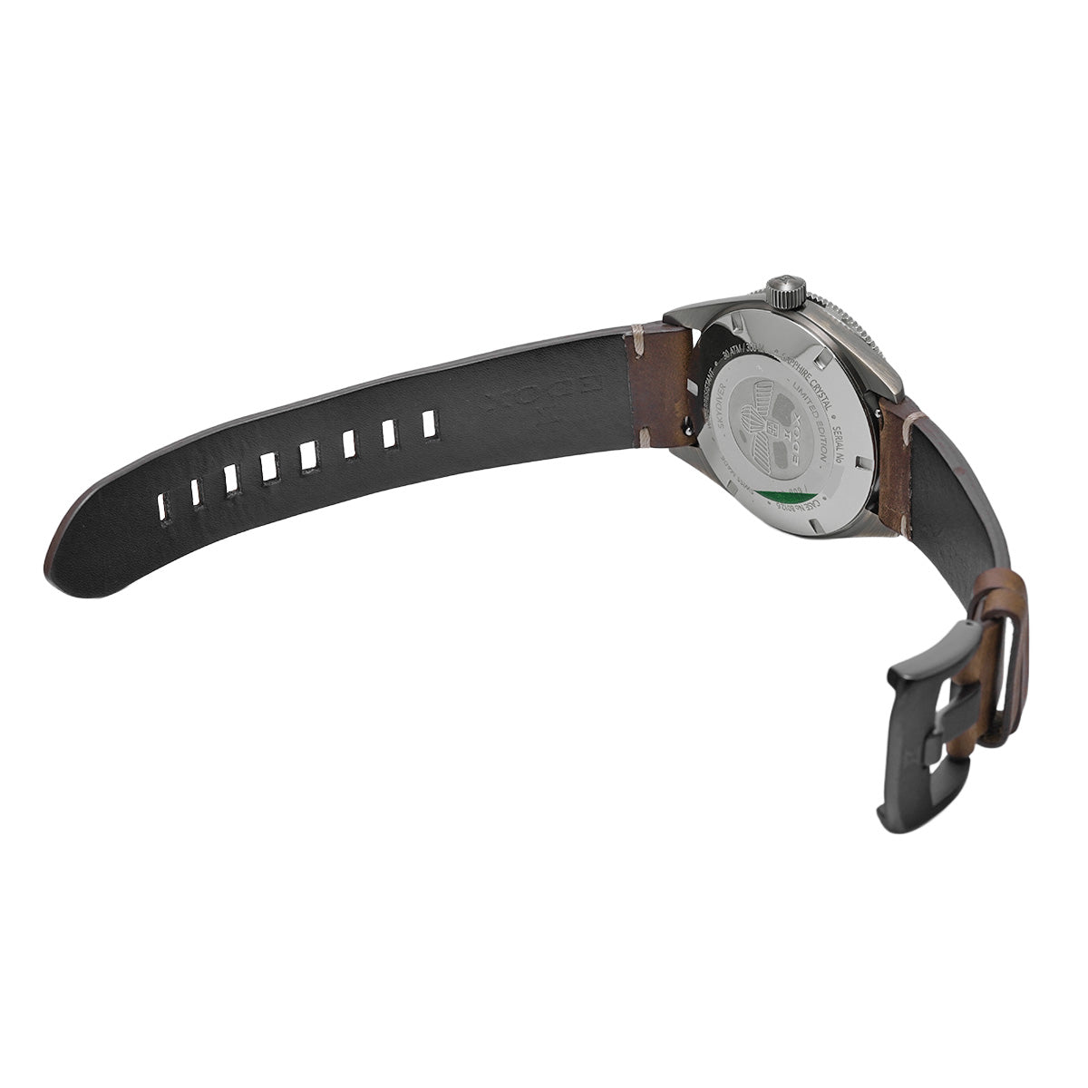 Skydiver Date Automatic Limited Edition 80126-3VIN-GDN Black EDOX Men's [Pre-Owned].