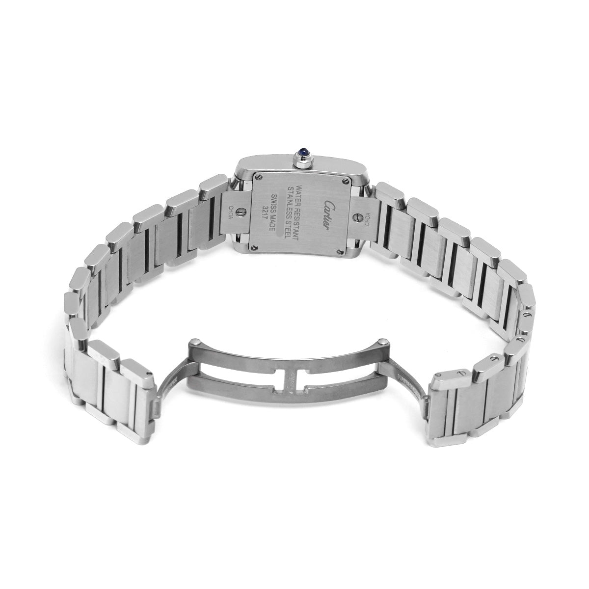 Tank Francaise SM WE110006 Silver / Diamonds CARTIER Ladies [Pre-owned]