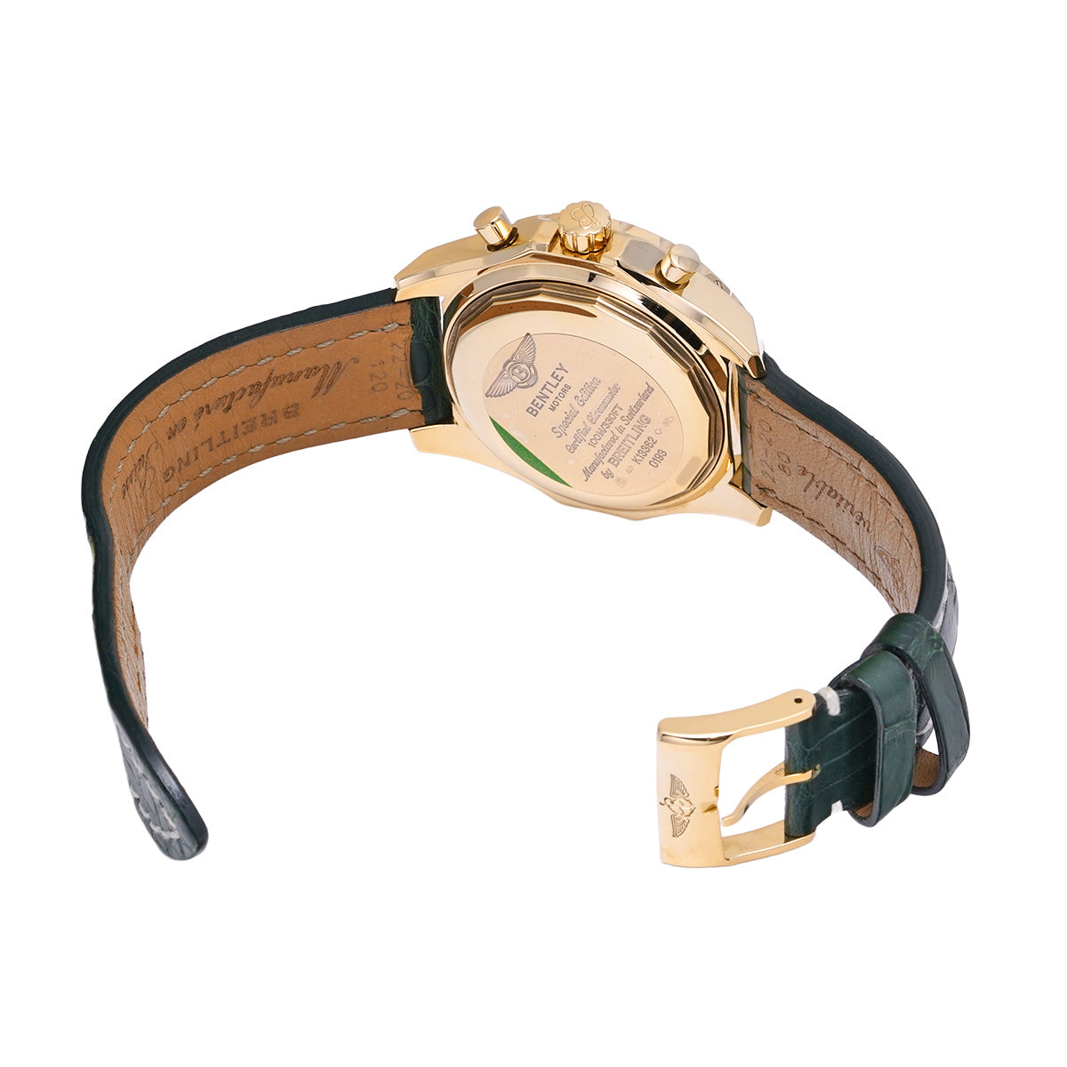 Bentley GT K13362 Green/Gold BREITLING Men's [Pre-Owned].
