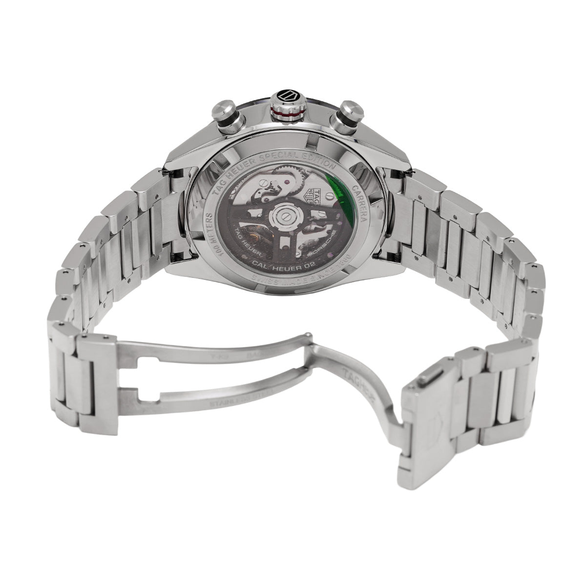 CBN2A1F.BA0643 Carrera Calibre Heuer 02 Chronograph Porsche Gray/Black TAG HEUER Mens [Pre-Owned]