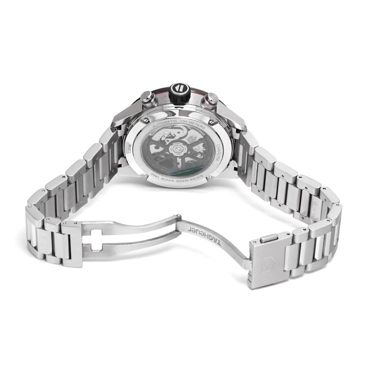 CARRERA Calibre Heuer 02 Chronograph CBG2010.BA0662 Black TAG HEUER Men's [Pre-Owned].
