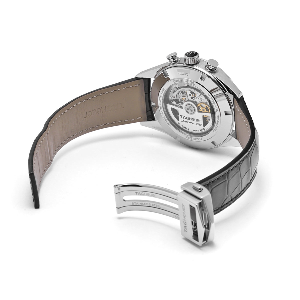 CARRERA Calibre 36 Chronograph Flyback CAR2B11.FC6235 Gray/Silver TAG HEUER Mens [Pre-Owned]