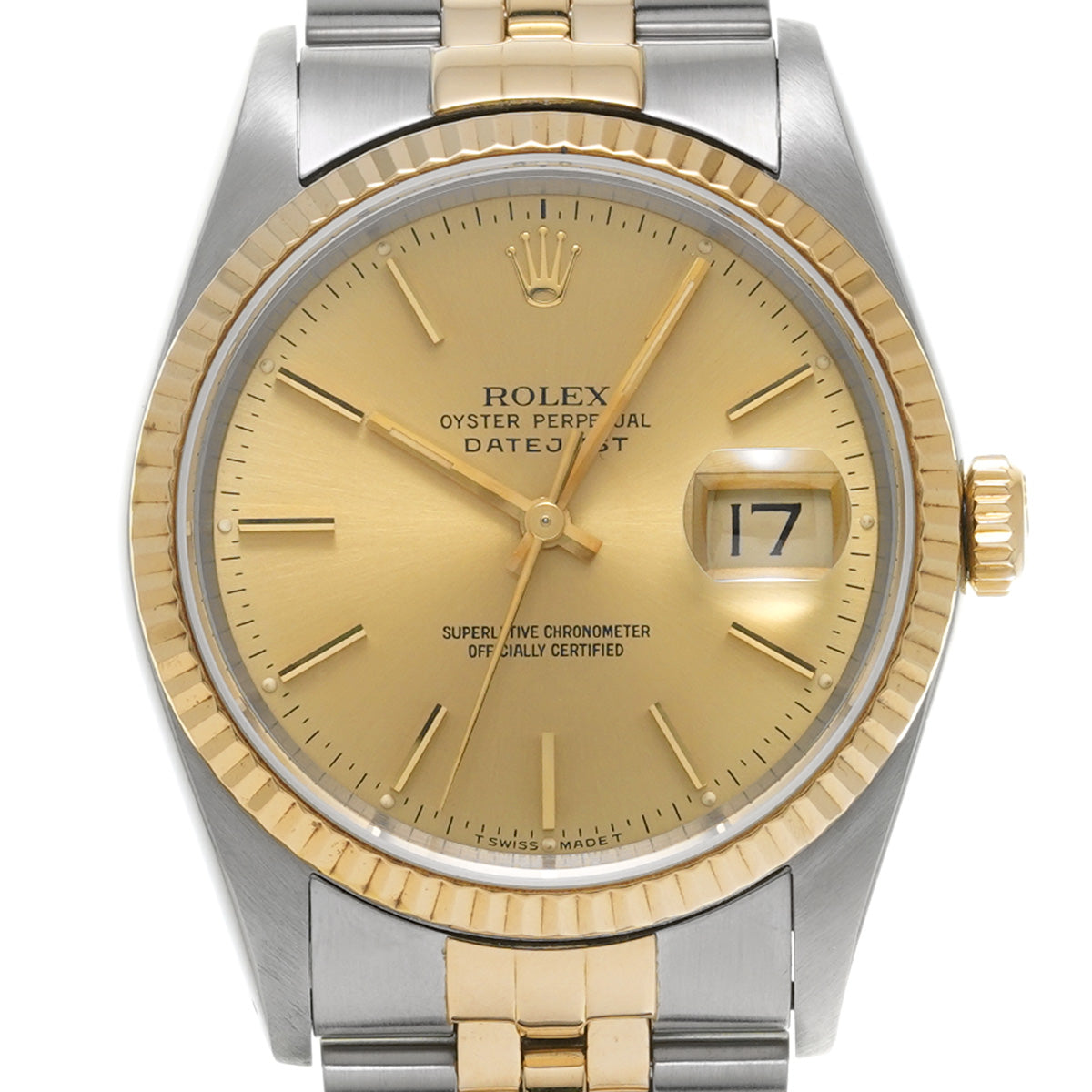 Datejust 16233 E (manufactured circa 1990) Champagne ROLEX Men's [Pre-Owned].