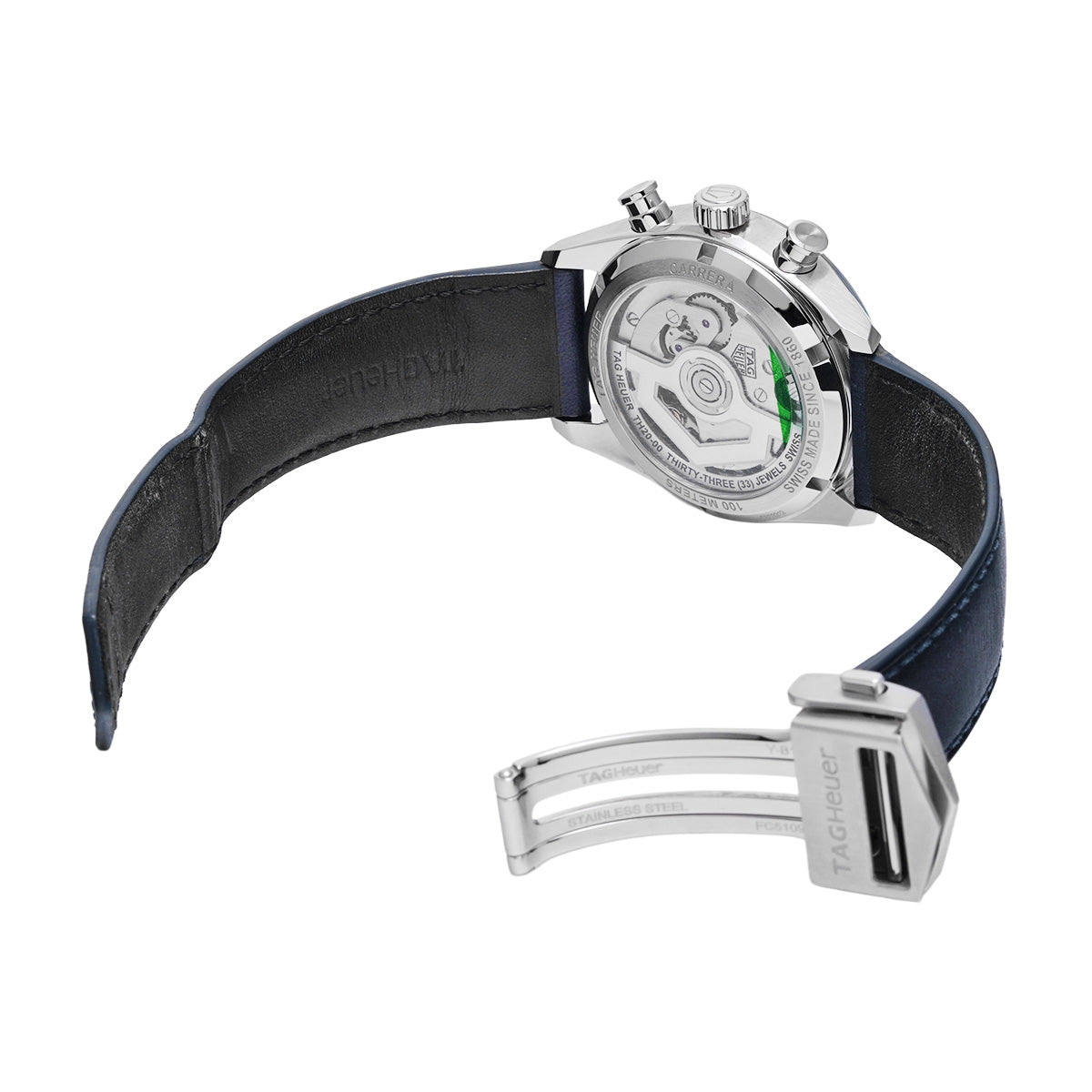 CARRERA Calibre TH20-00 Chronograph CBS2212.FC6535 Blue TAG HEUER Men's [Pre-Owned]