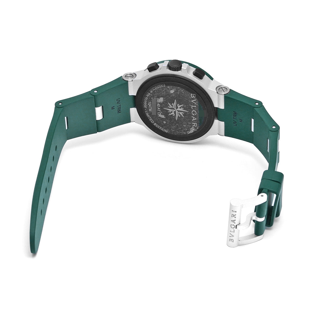 Aluminum Chronograph BB40ATCH Green BVLGARI Men's [Pre-Owned].