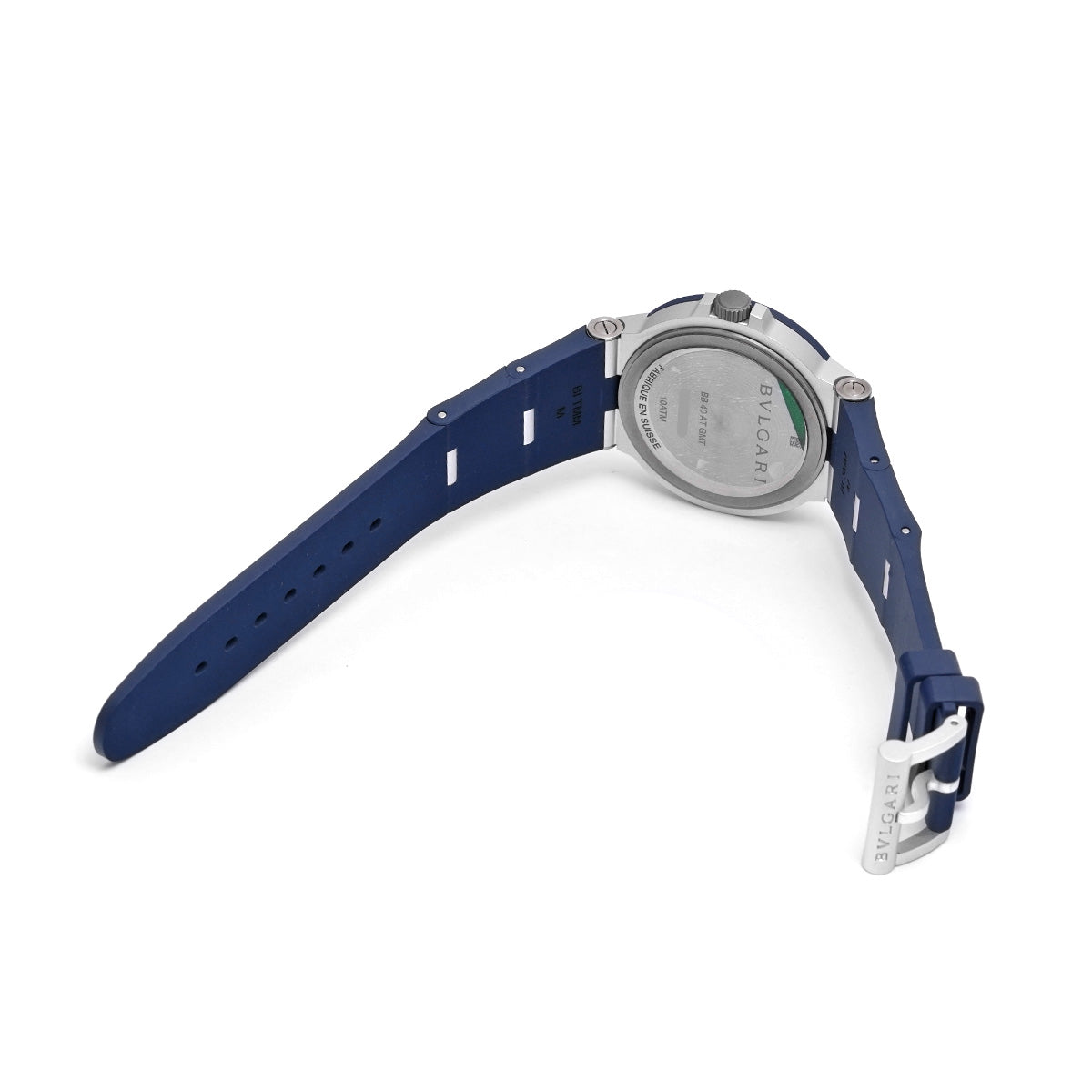 Aluminum GMT BB40ATGMT Blue BVLGARI Men's [Pre-Owned].