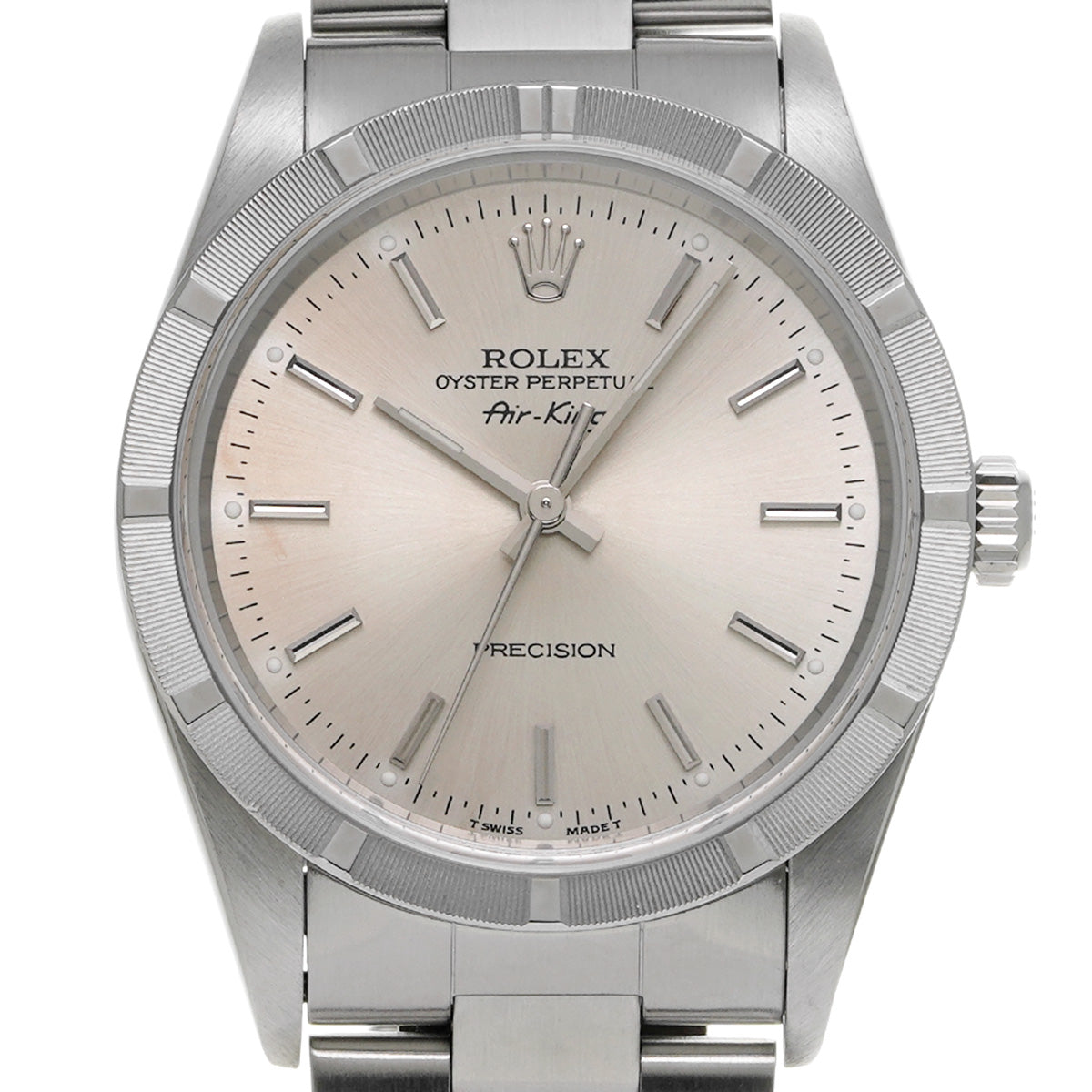 Air-King 14010 U (manufactured circa 1997) Silver ROLEX Men's [Pre-owned].