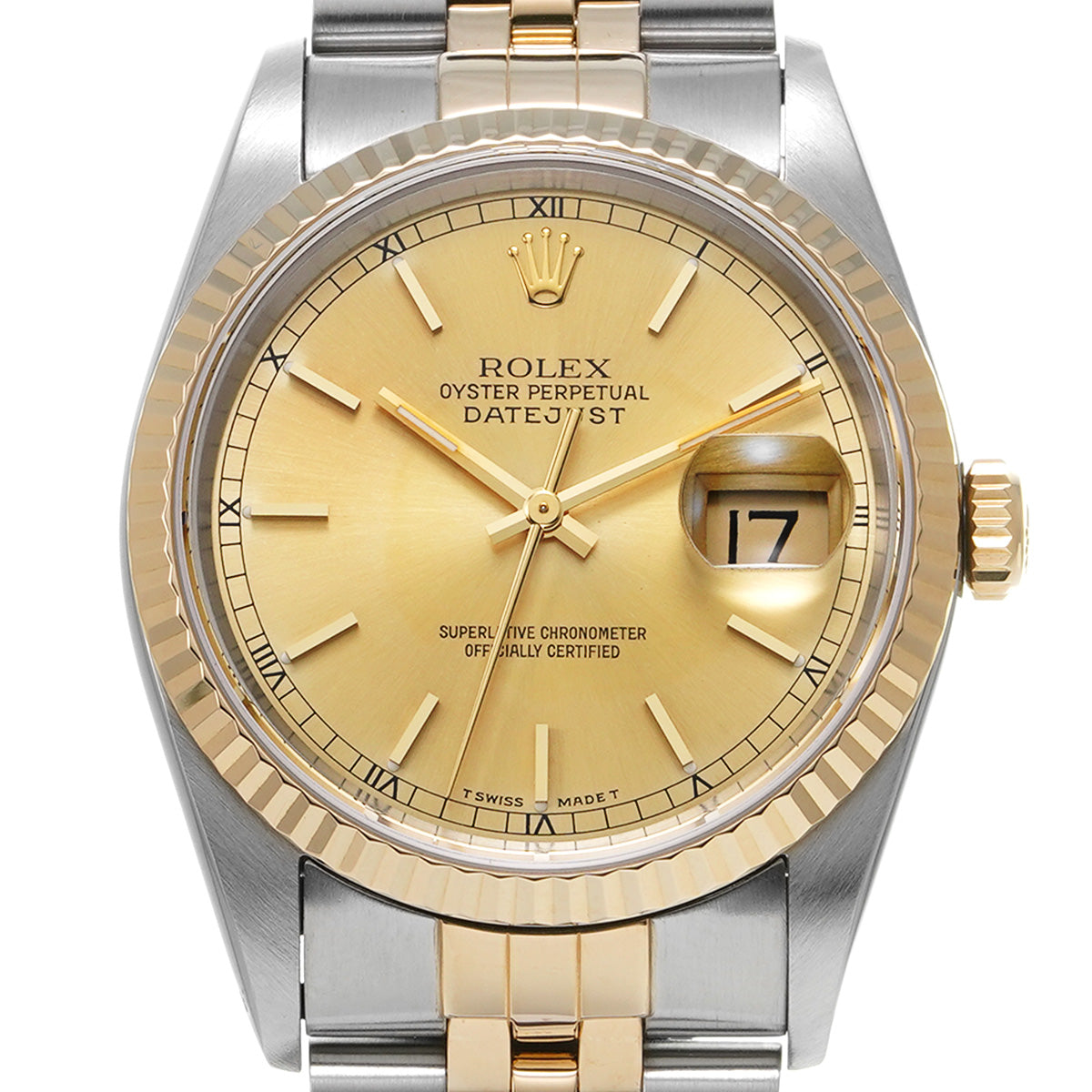 Datejust 16233 X (manufactured circa 1991) Champagne ROLEX Men's [Pre-Owned].