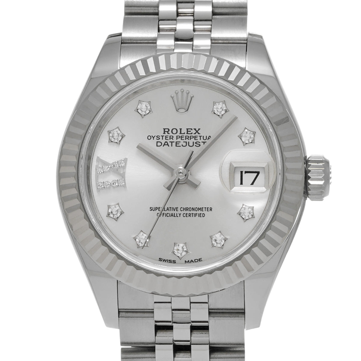 DATE JUST 279174G Random Serial Silver/Star Diamond ROLEX Ladies [Pre-Owned].