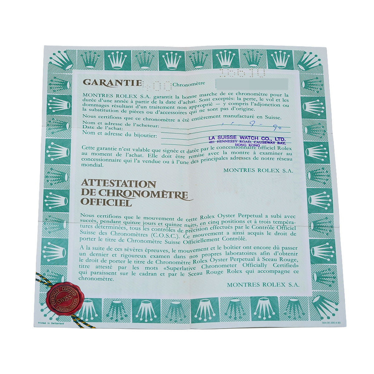 16610 Submariner Date E (manufactured circa 1990) Black ROLEX Men's [Pre-Owned].