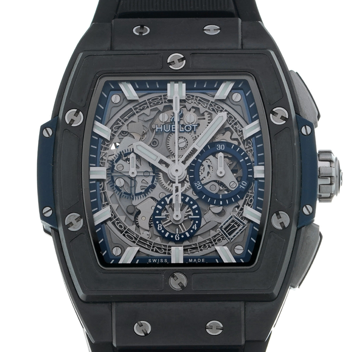 Spirit of Big Bang Ceramic Blue 641.CI.7170.LR Skeleton HUBLOT Men's [Pre-owned]