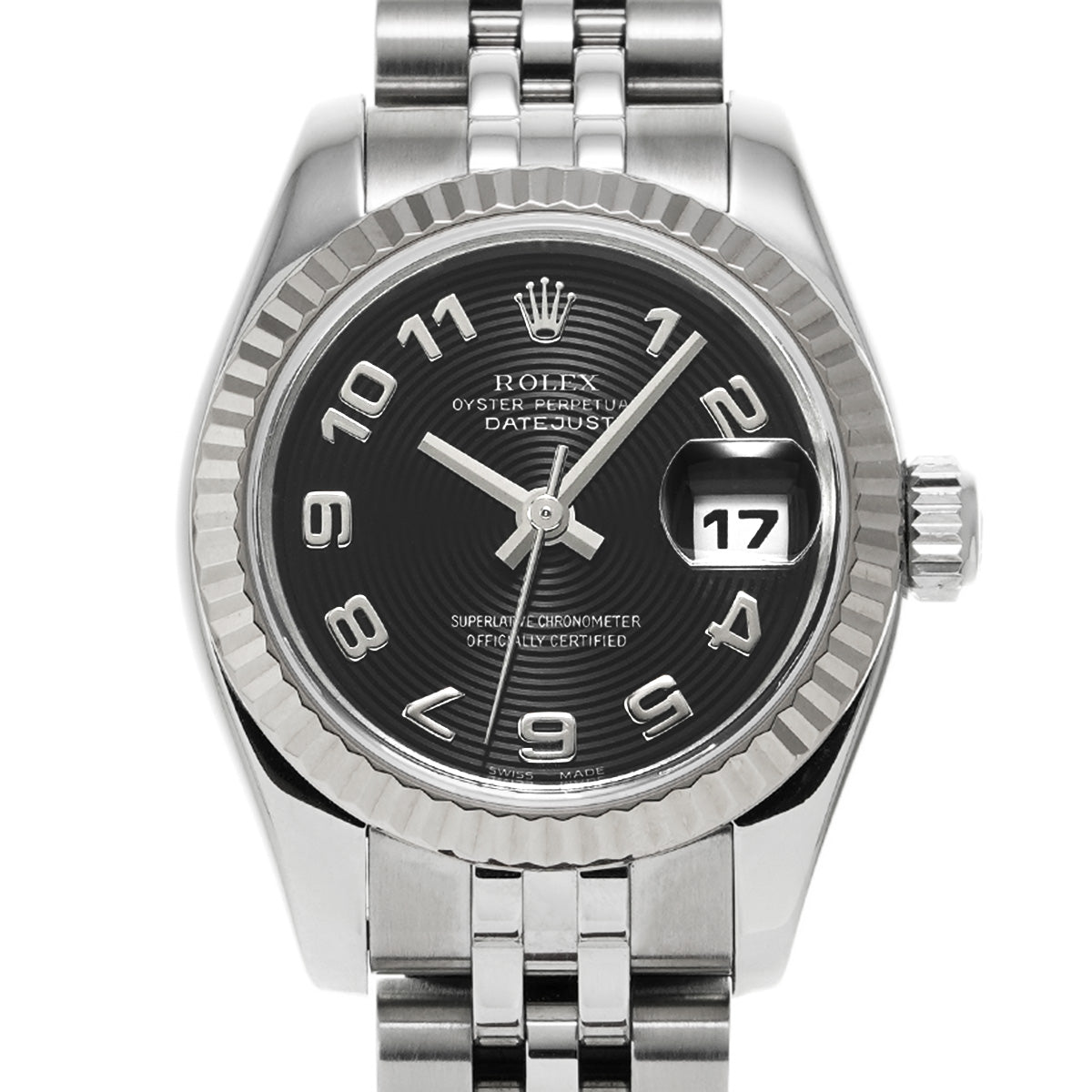 DATE JUST 179174 D (made around 2005) Black ROLEX Ladies [Pre-Owned].