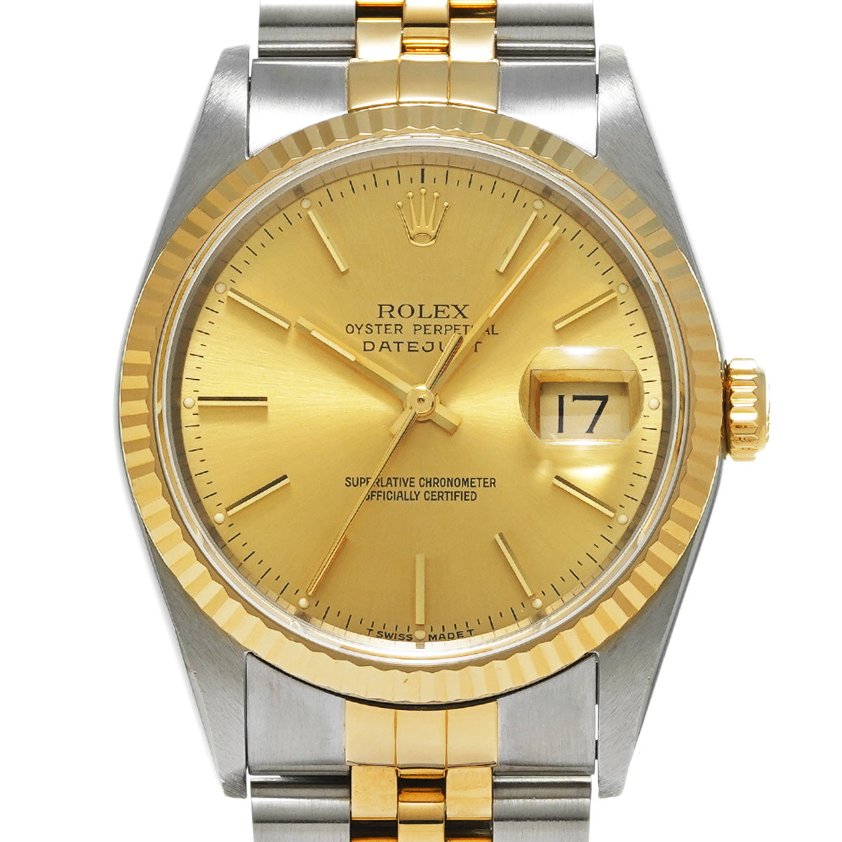 Datejust 16233 X (manufactured circa 1991) Champagne ROLEX Men's [Pre-Owned].