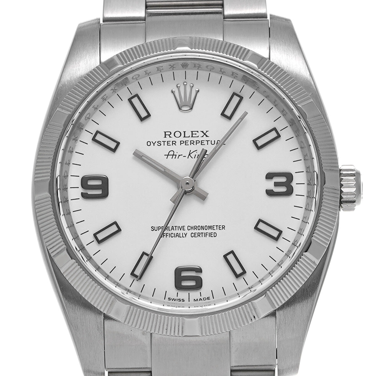 Air-King 114210 M (made around 2007) White ROLEX Men's [Pre-Owned].