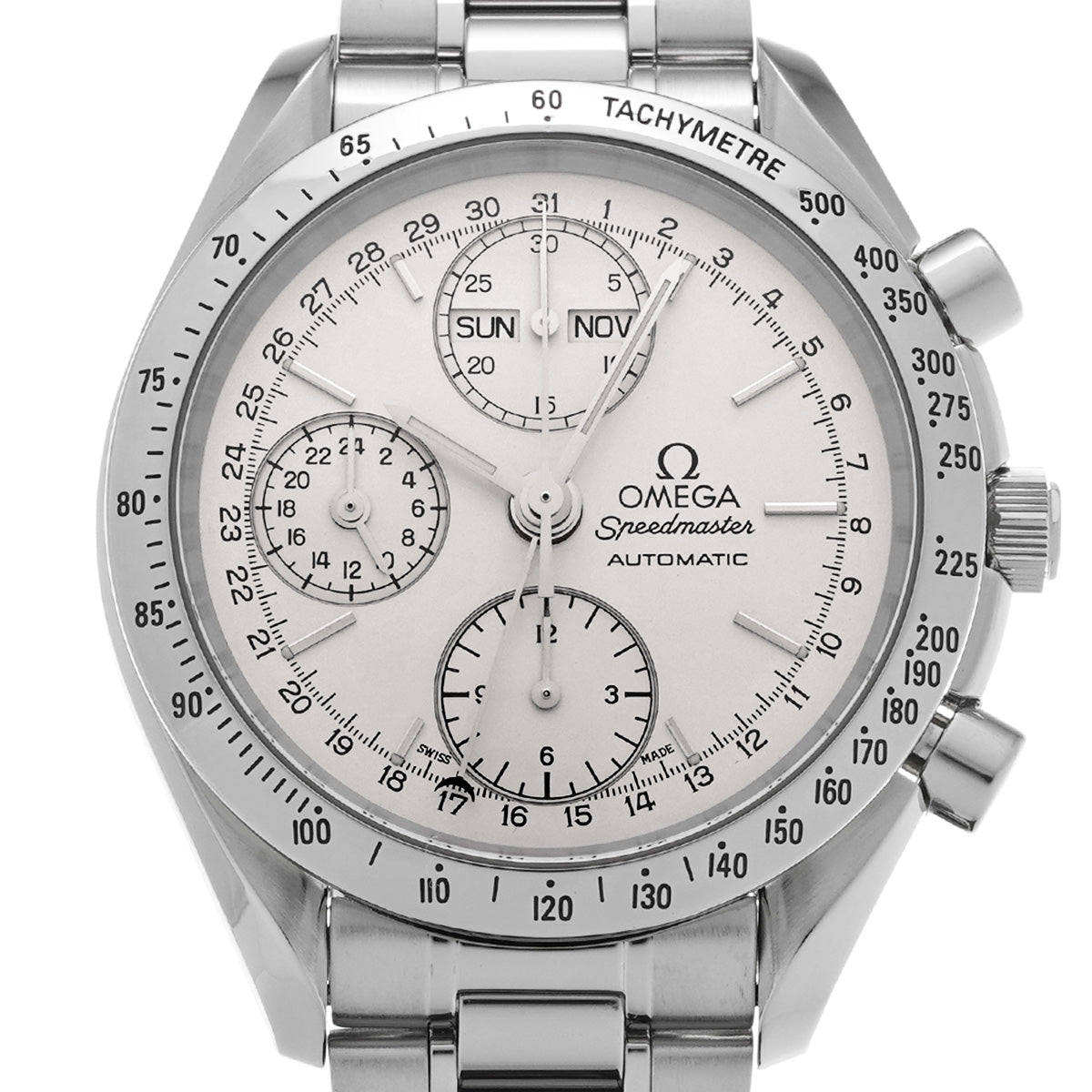 Speedmaster Triple Calendar 3521.30 White OMEGA Men's [Pre-Owned].