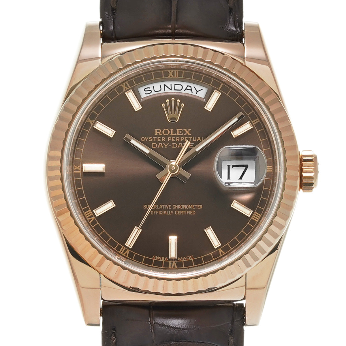 Day Date 36 118135 Random Serial Chocolate Brown ROLEX Men's [Pre-owned].