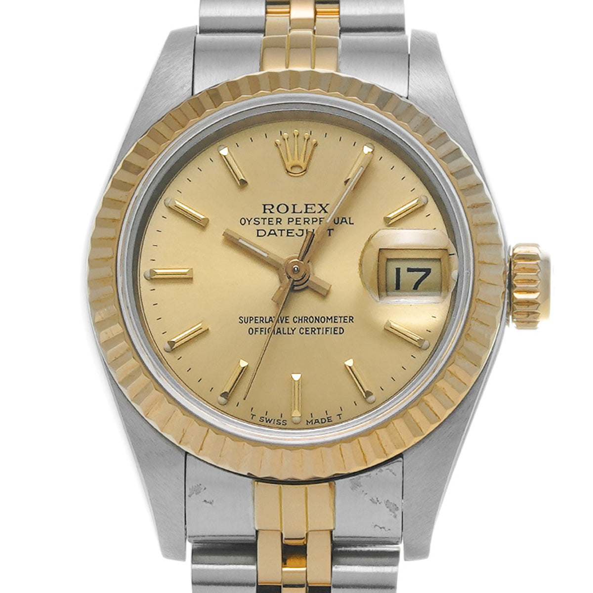 DATE JUST 69173 98th (manufactured circa 1987) Champagne ROLEX Ladies [Pre-Owned].