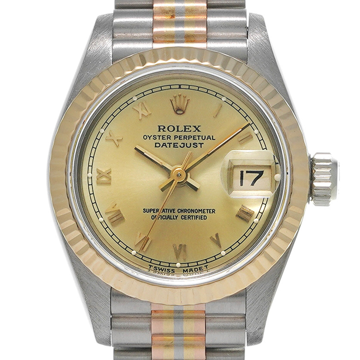 DATE JUST TRIDOR 69179BIC L No. (manufactured circa 1989) Champagne ROLEX Ladies [Pre-owned].