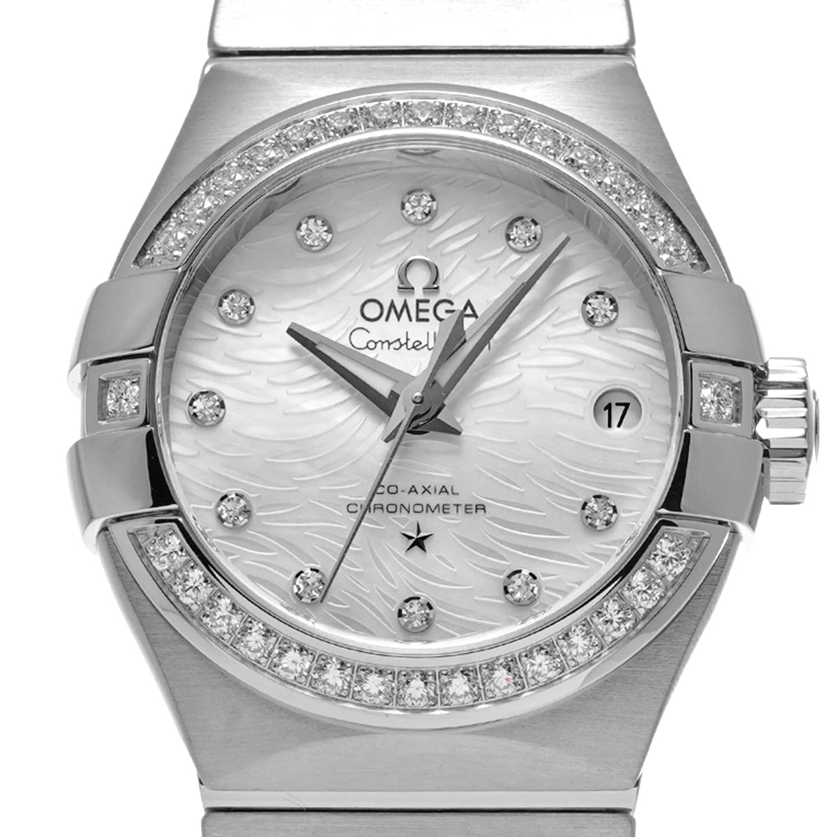 Constellation Co-Axial 123.15.27.20.55.003 White MOP/Diamond OMEGA Ladies [New]