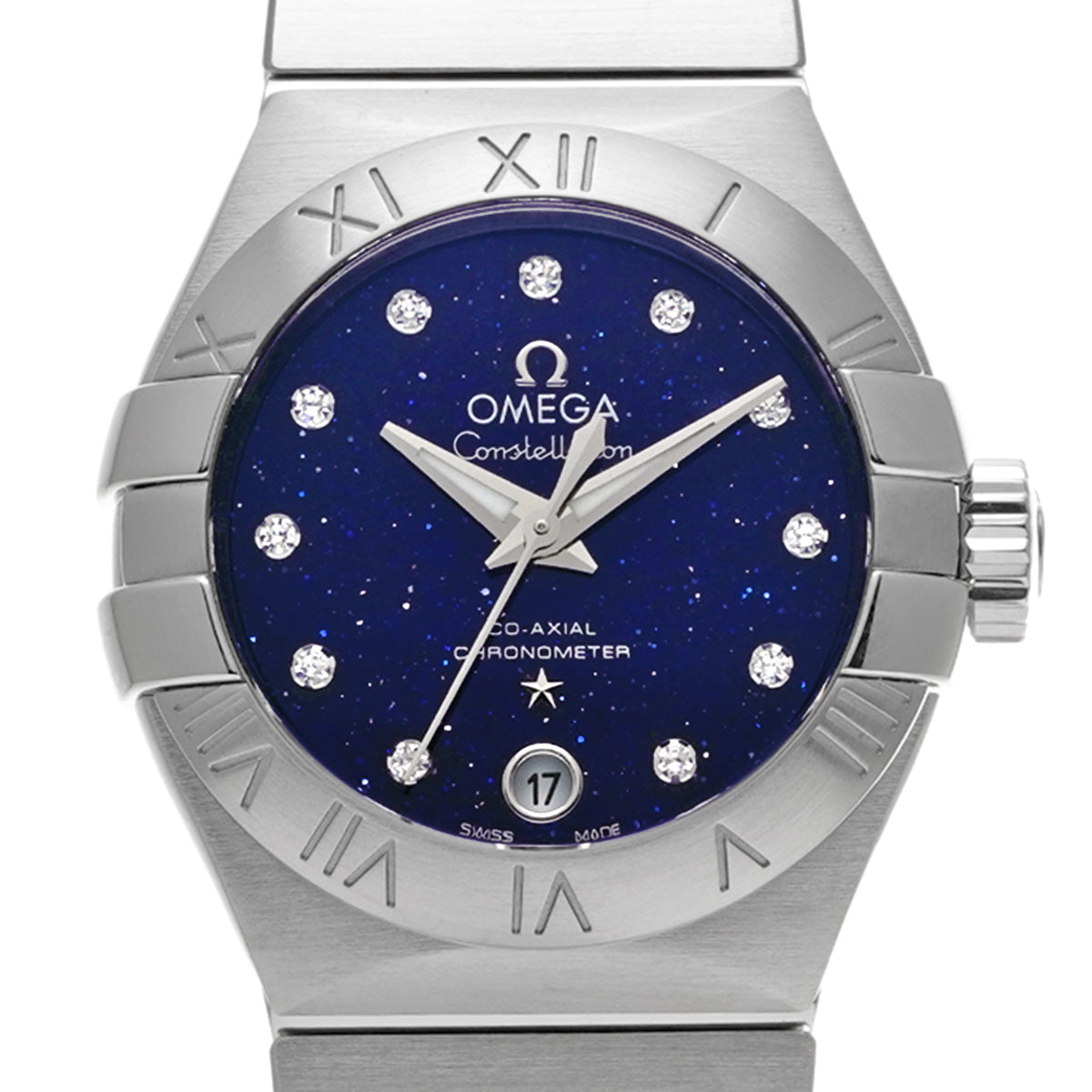 Constellation Co-Axial 123.10.27.20.53.001 Blue/Diamond OMEGA Ladies [New]