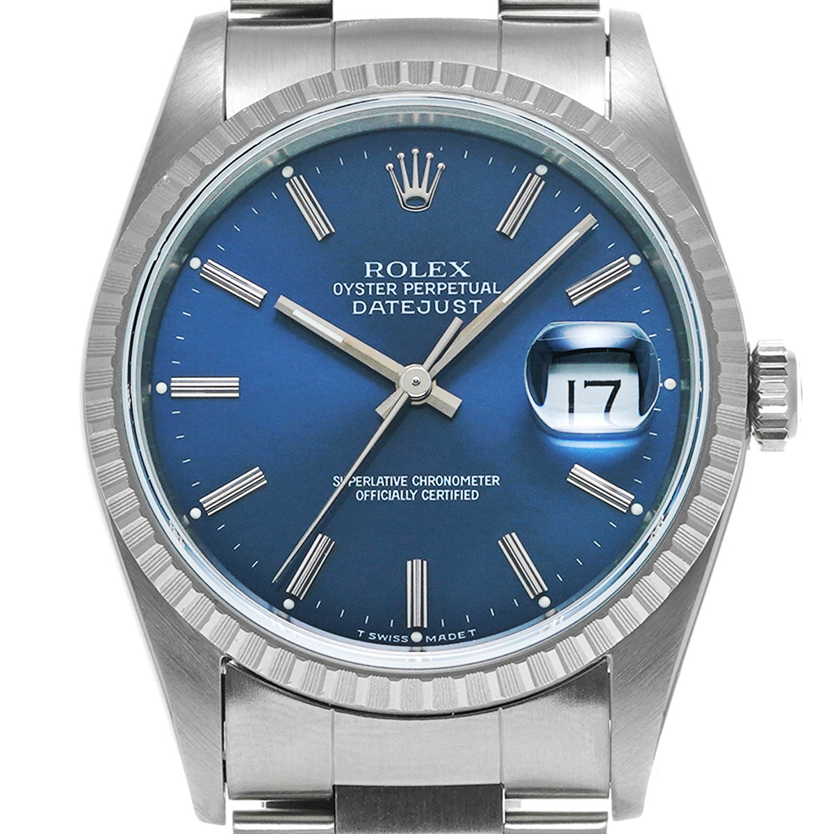 Datejust 16220 Number X (manufactured circa 1991) Blue ROLEX Men's [Pre-Owned].