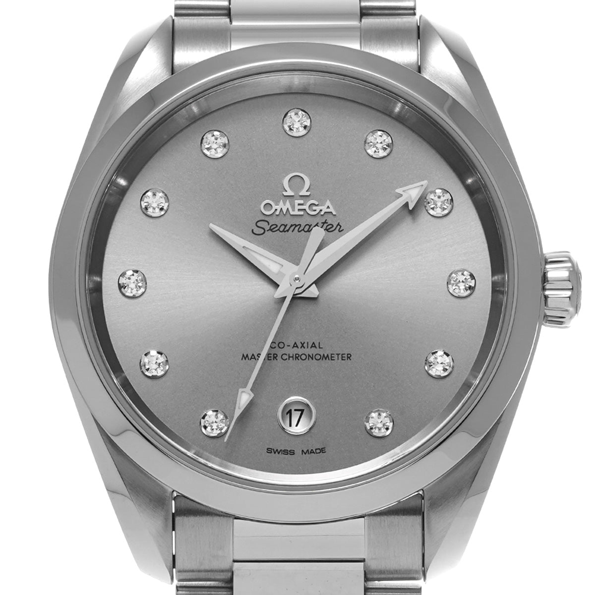 Seamaster Aqua Terra Co-Axial Master Chronometer 220.10.38.20.56.001 Gray/Diamond OMEGA Ladies [New]