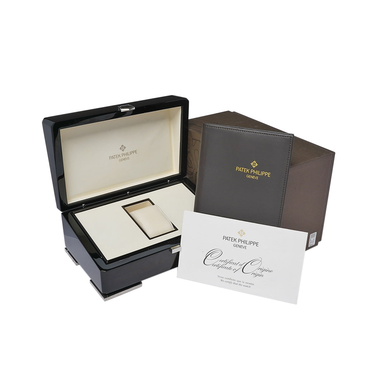 Calatrava 5297G-001 Black/Diamond PATEK PHILIPPE Men's [Pre-Owned].