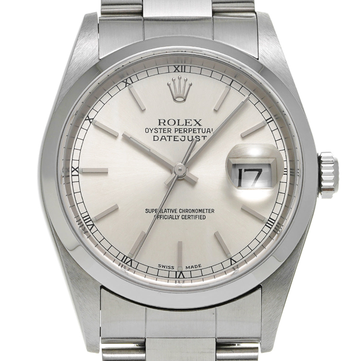 DATE JUST 16200 P (made around 2000) Silver ROLEX Men's [Pre-owned].