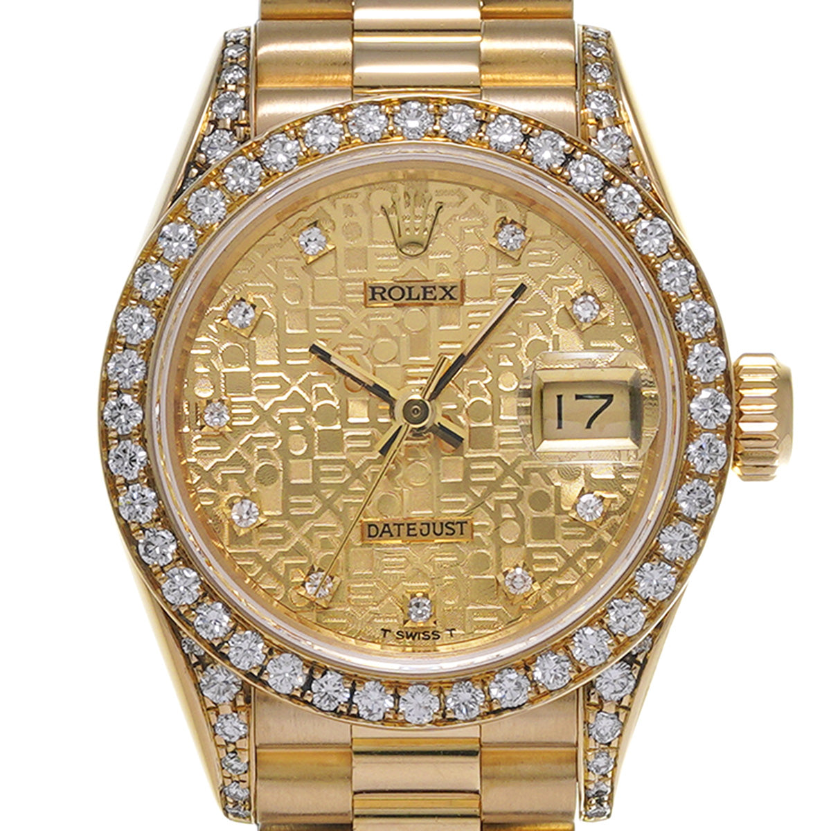 DATE JUST 69158G E (manufactured circa 1991) Champagne/Diamond ROLEX Ladies [Pre-Owned].