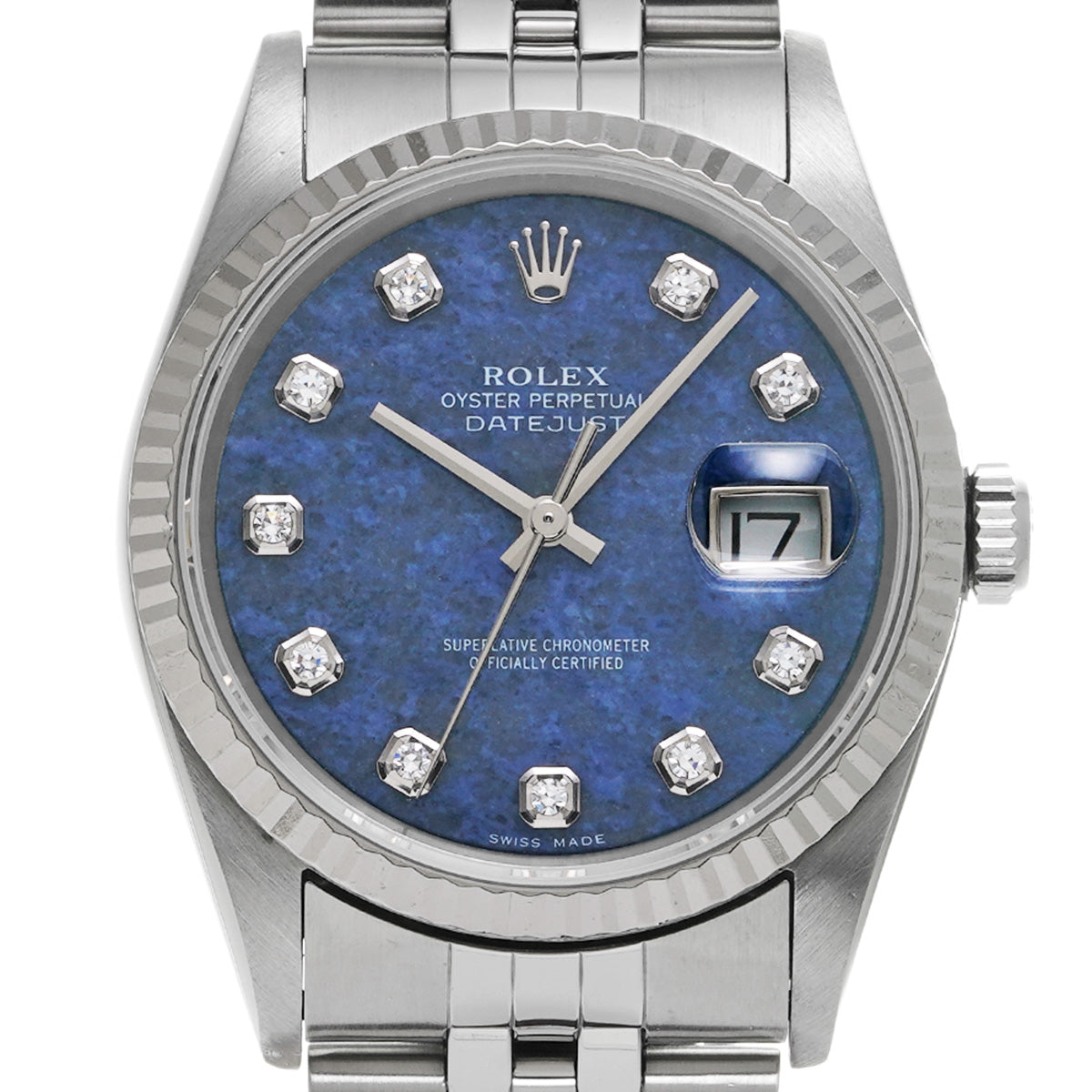 DATE JUST 16234G P (made around 2000) Sodalite/Diamond ROLEX Men's [Pre-Owned].