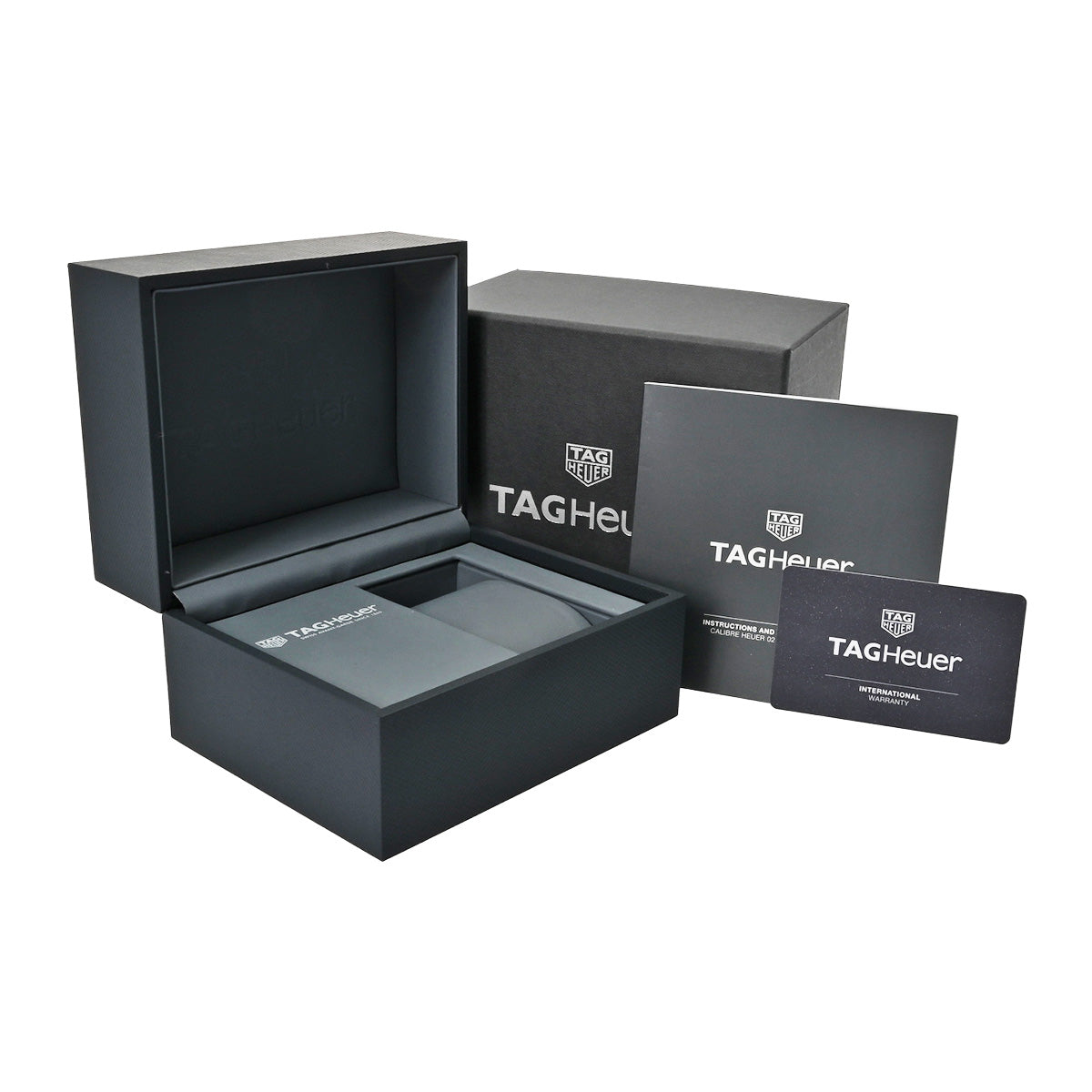 CARRERA Calibre Heuer 02 Chronograph CBG2010.BA0662 Black TAG HEUER Men's [Pre-Owned].