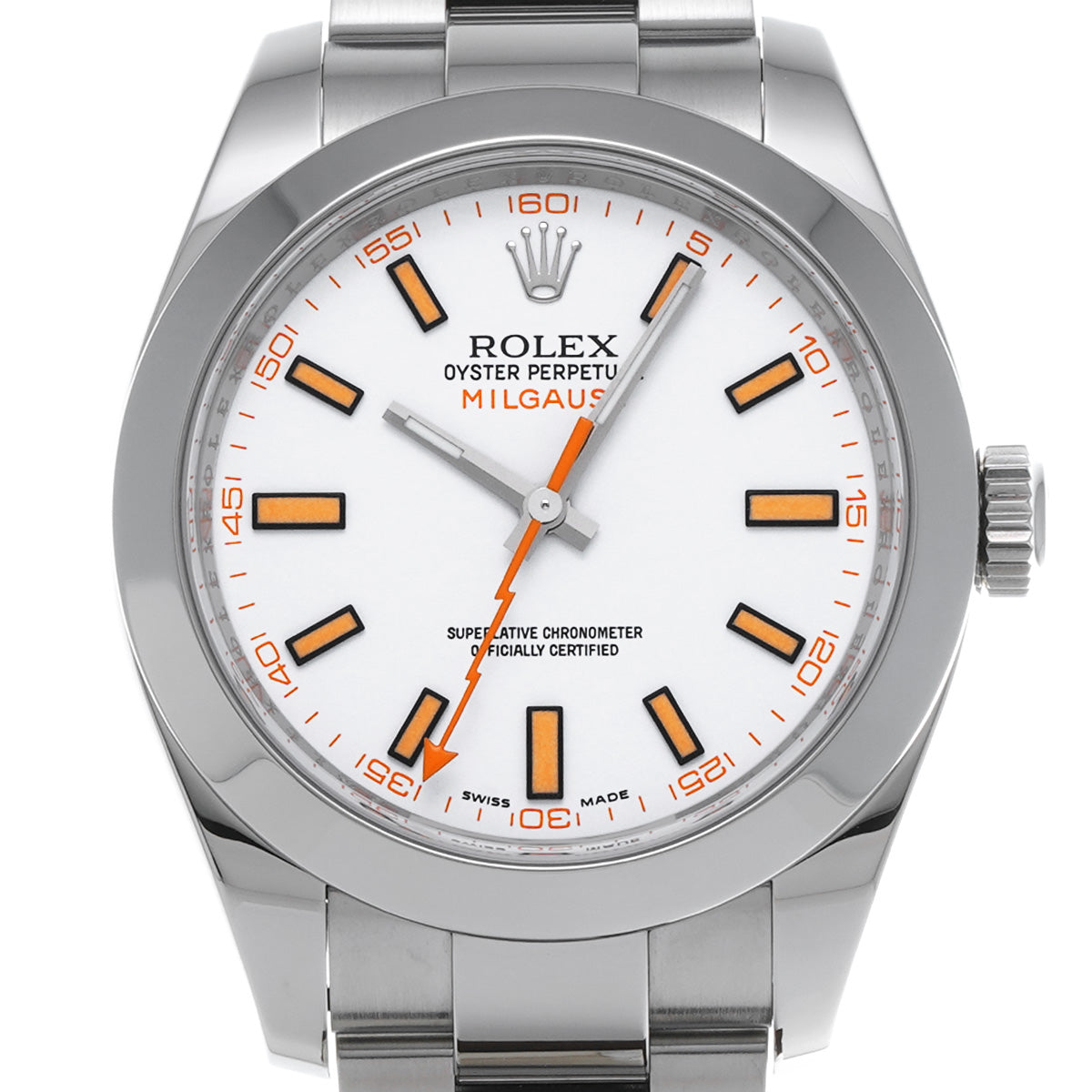 Milgauss 116400 V (manufactured around 2008) White ROLEX Men's [Pre-Owned].