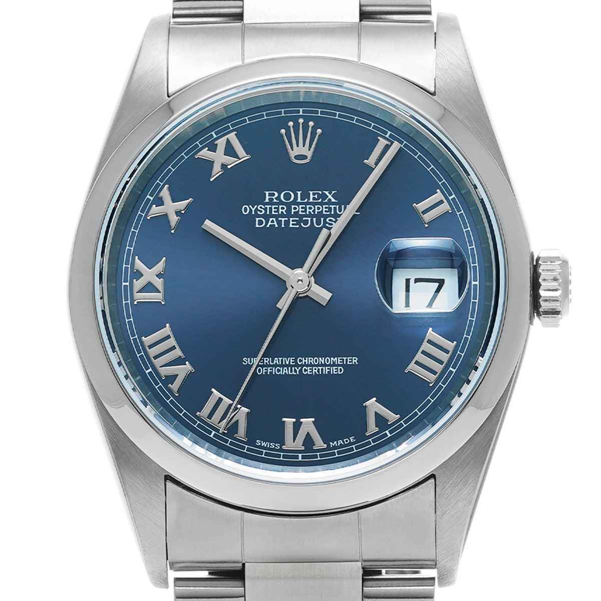 DATE JUST 16200 P (made around 2000) Blue ROLEX Men's [Pre-owned].