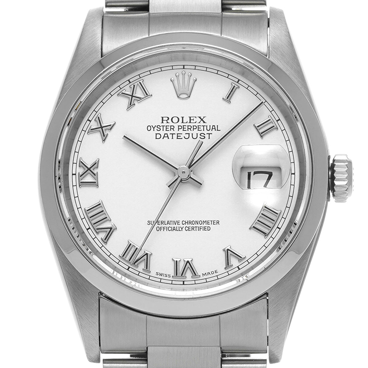 DATE JUST 16200 W (made around 1995) White ROLEX Men's [Pre-owned].