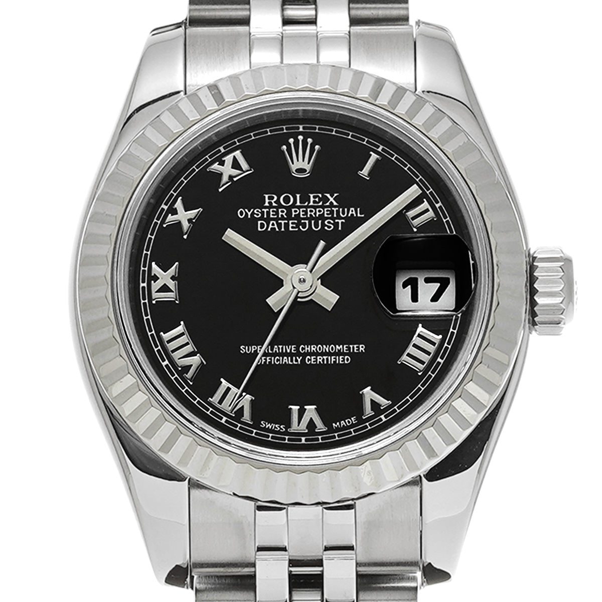 DATE JUST 179174 D (made around 2005) Black ROLEX Ladies [Pre-Owned].