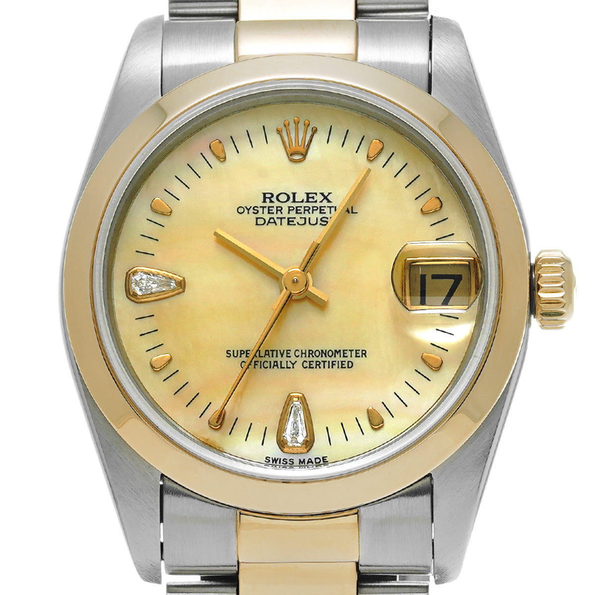 DATE JUST 78243N2BR A (manufactured circa 1999) Yellow MOP/Diamond ROLEX Ladies [Pre-Owned].