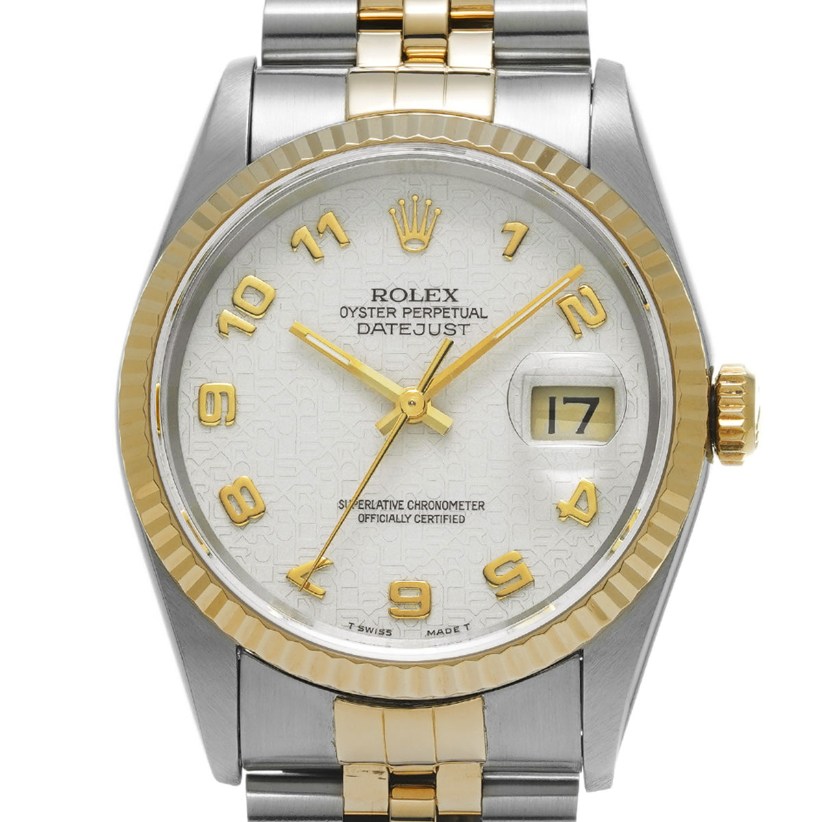 Datejust 16233 S (manufactured circa 1993) Ivory Computer ROLEX Men's [Pre-Owned].