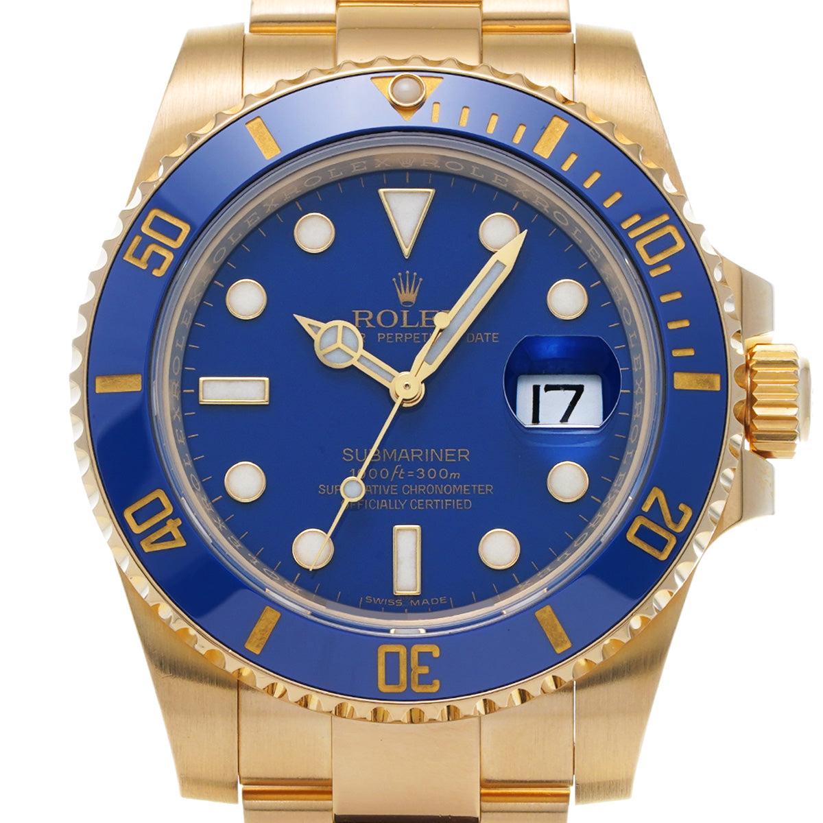 Submariner Date 116618LB V (manufactured circa 2008) Blue ROLEX Men's [Pre-Owned].