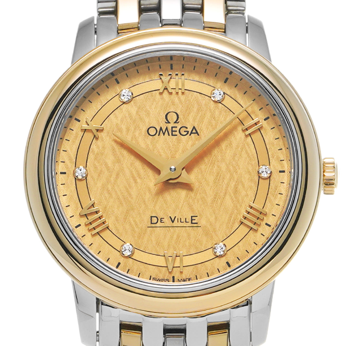 De Ville Prestige Quartz 424.20.27.60.58.004 Yellow/Diamond OMEGA Ladies [New]