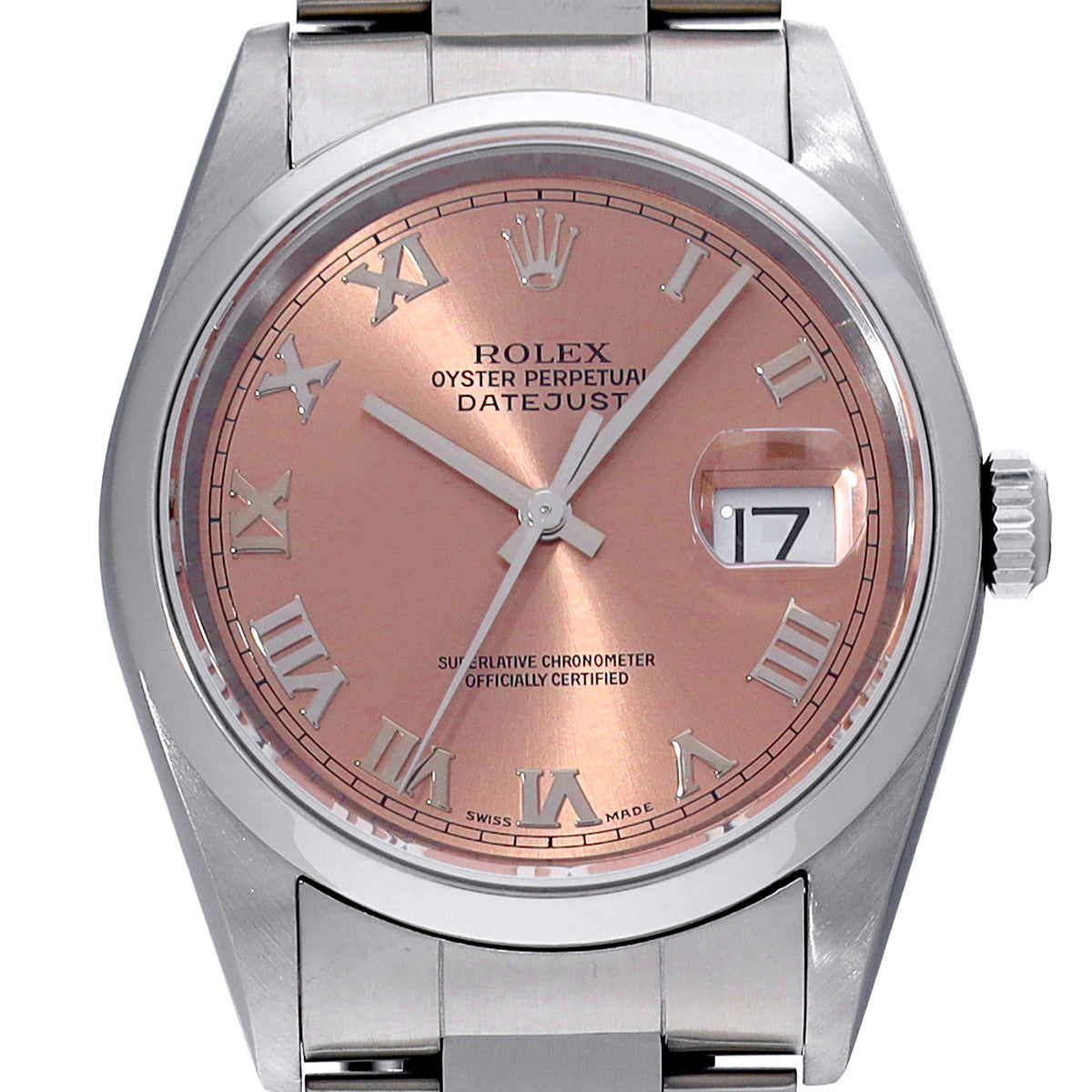 DATE JUST 16200 P (manufactured circa 2000) Pink ROLEX Men's [Pre-Owned].
