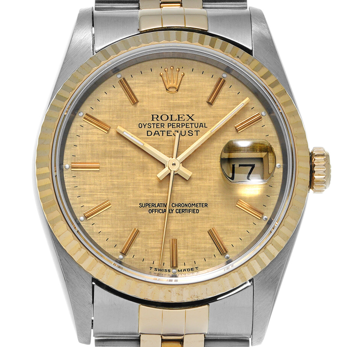 Datejust 16233 S (manufactured circa 1993) Champagne Mosaic ROLEX Men's [Pre-Owned].
