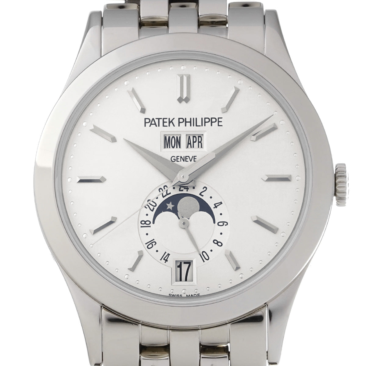 Annual Calendar Moonphase 5396/1G-010 Silver PATEK PHILIPPE Men's [Pre-Owned].