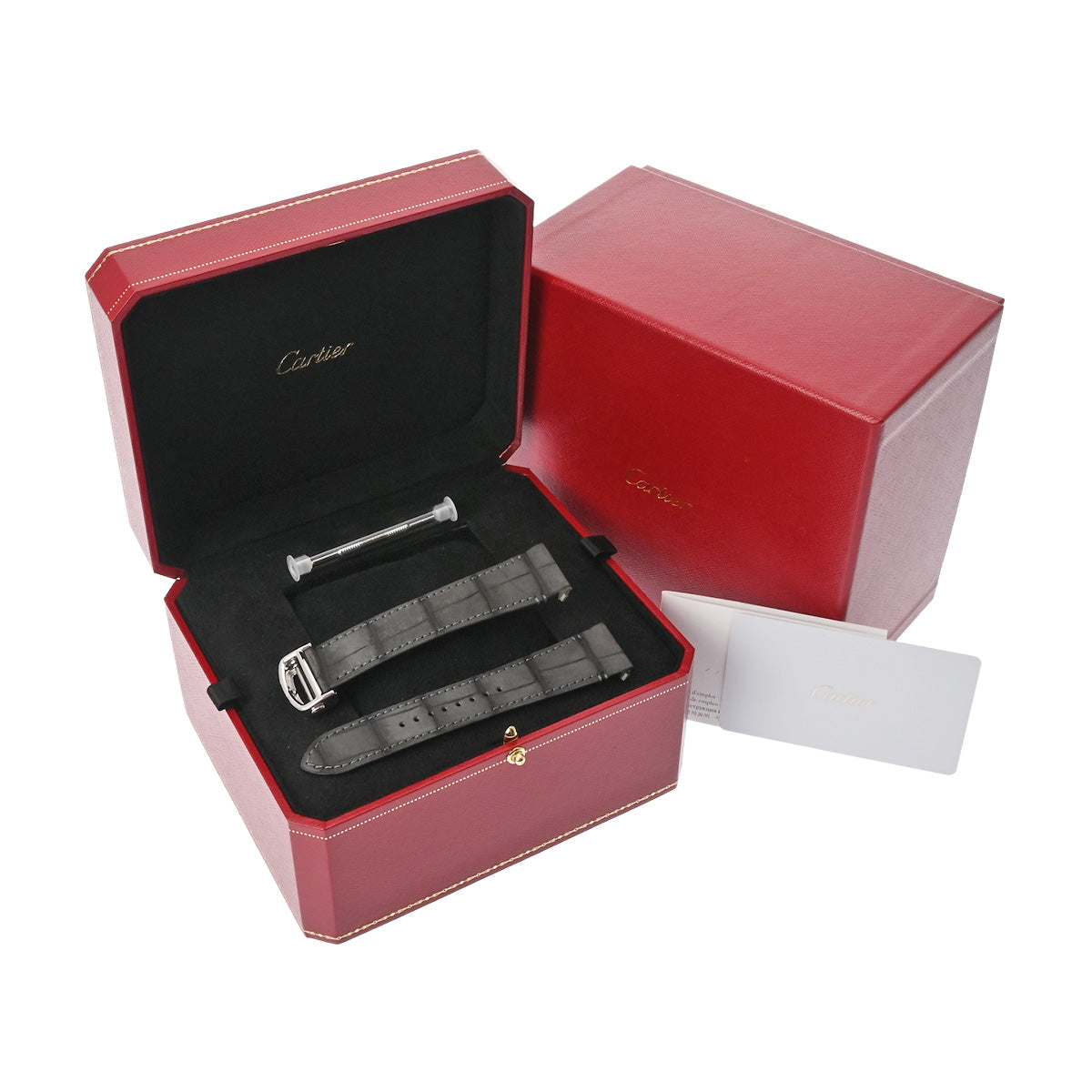 Santos de Cartier Dual Time Zone WSSA0076 Gray CARTIER Men's [Pre-Owned]