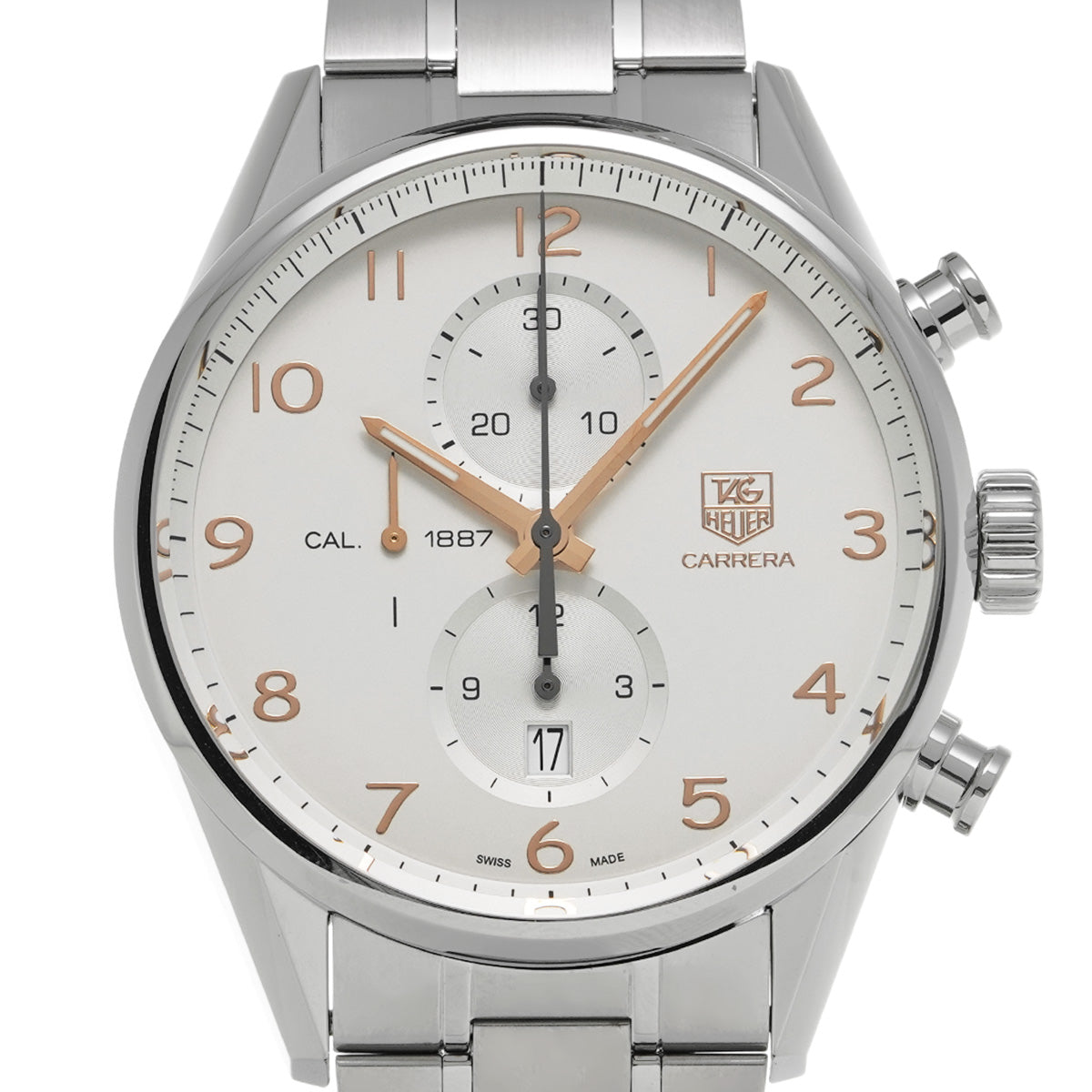 CARRERA Calibre 1887 Chronograph CAR2012.BA0796 Silver TAG HEUER Men's [Pre-Owned].