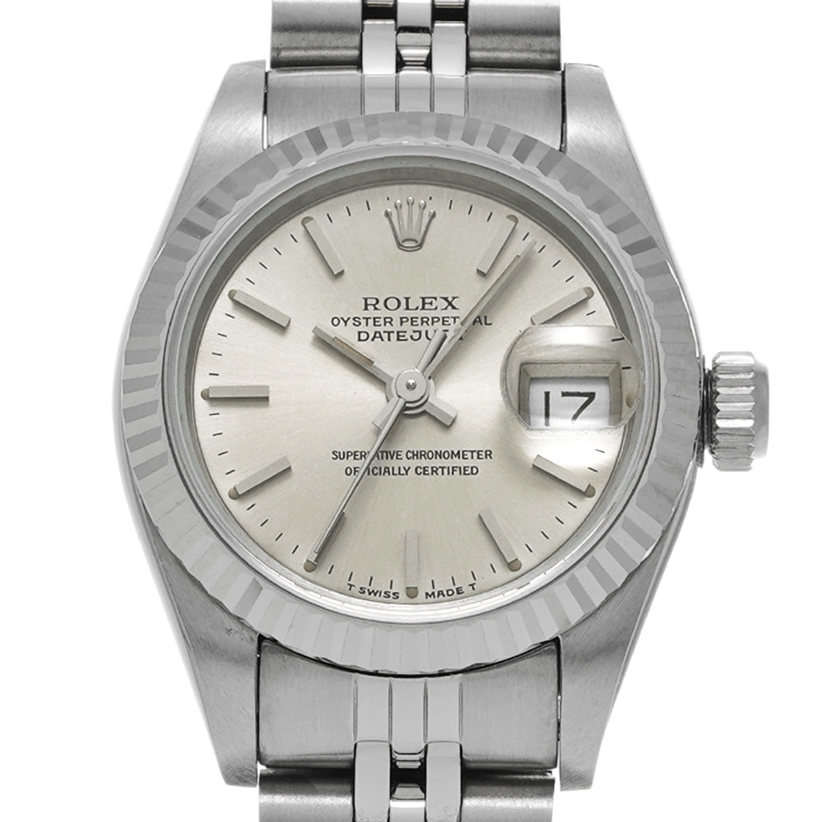 DATE JUST 69174 E (manufactured circa 1991) Silver ROLEX Ladies [Pre-owned].