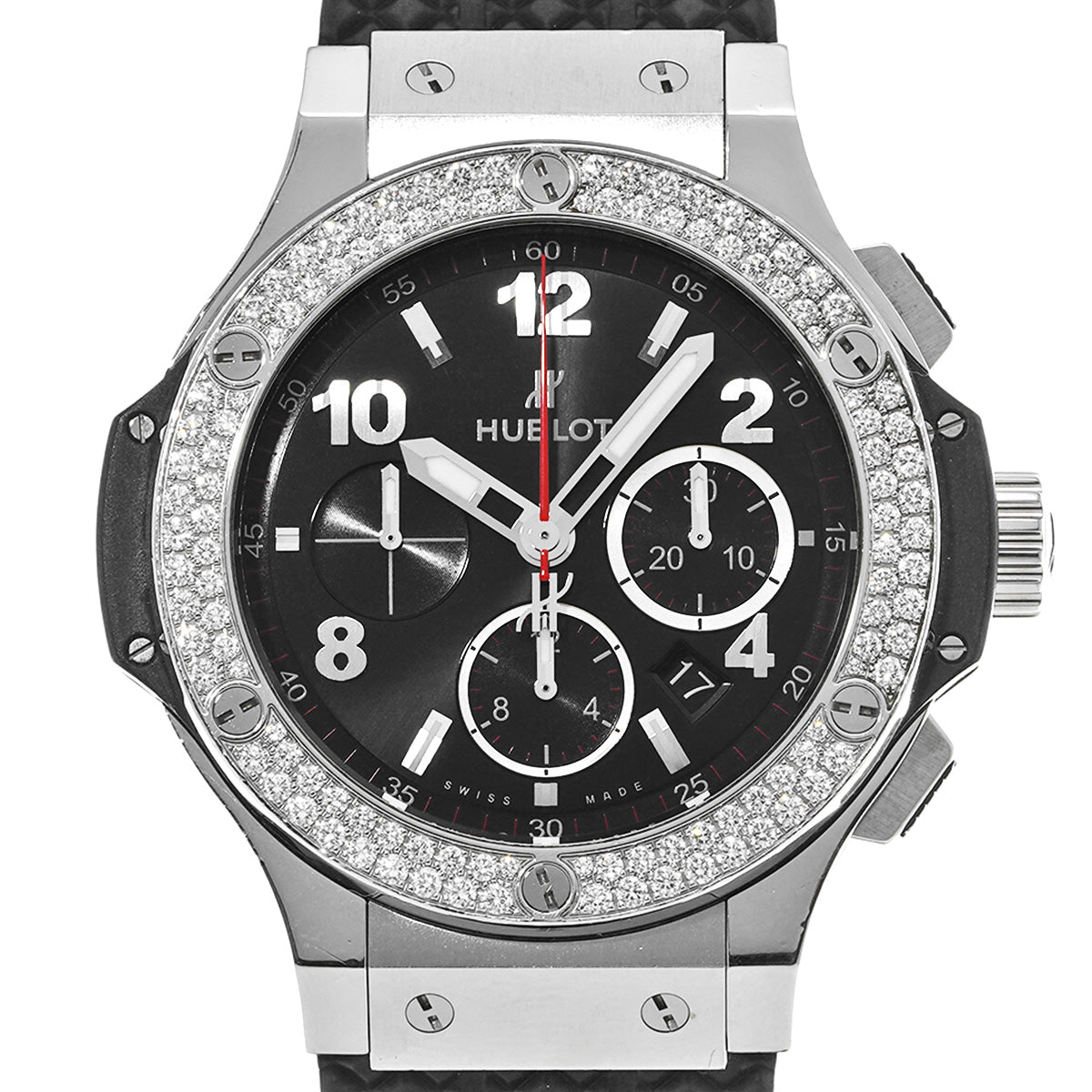 Big Bang Steel Diamond 301.SX.130.RX.114 Black HUBLOT Men's [Pre-owned]